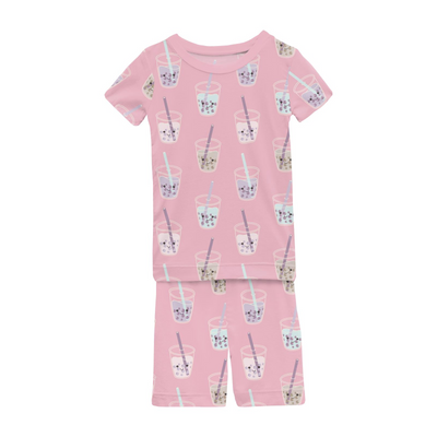 Kickee Pants Pajama Set with Shorts: Cake Pop Boba