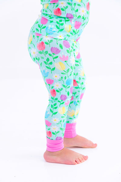 Birdie Bean 2-piece Pajama Set: Blossom