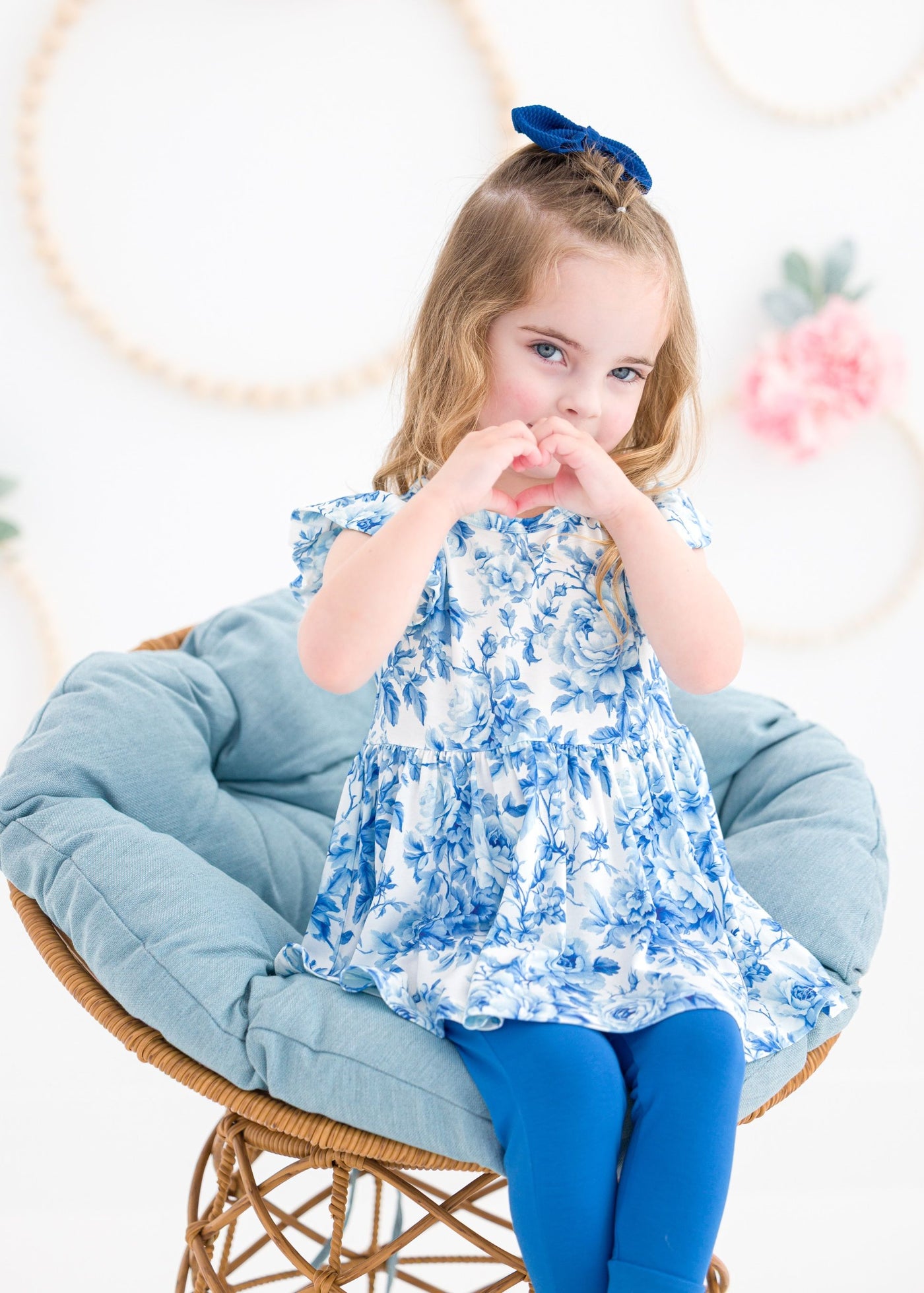 Birdie Bean Peplum Set: Iris