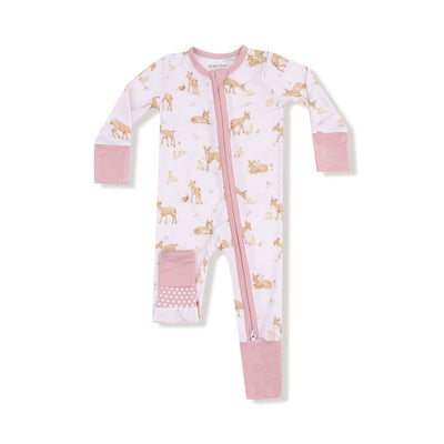 Angel Dear 2 Way Zipper Romper: Little Fawn