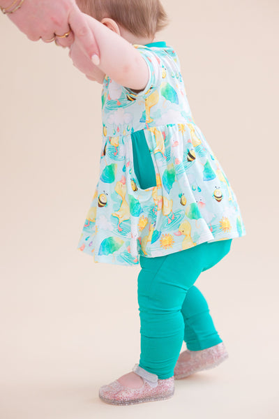 Birdie Bean Peplum Set: Waddles