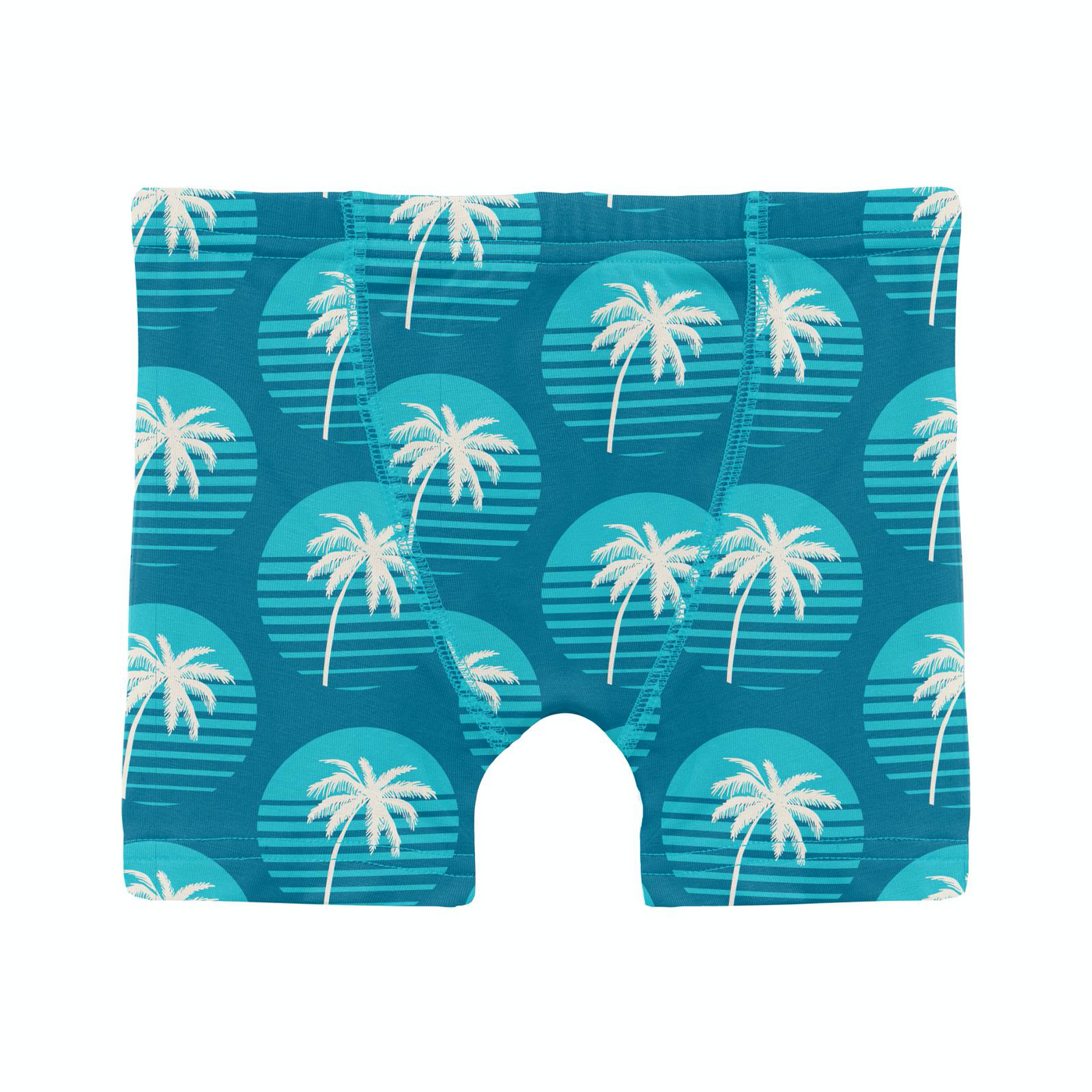 Kickee Pants Boy's Boxer Brief: Cerulean Blue Palm Tree Sun