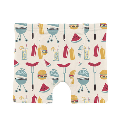 Kickee Pants Boy's Boxer Brief: Natural BBQ