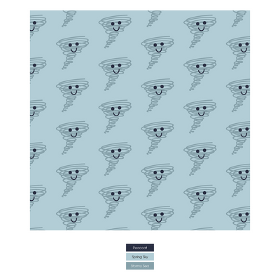 Kickee Pants Men's Print Boxer Briefs: Spring Sky Happy Tornado