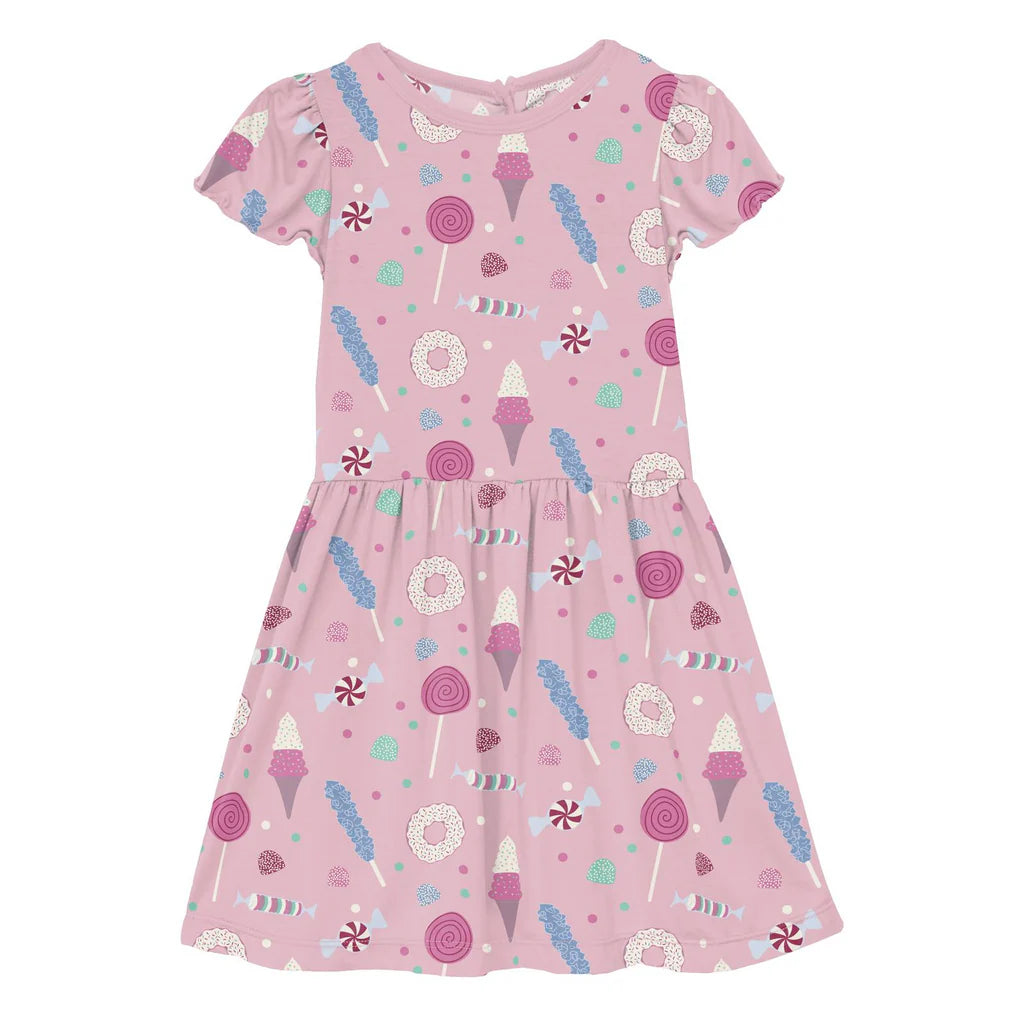 Kickee Pants Flutter Sleeve Twirl Dress with Pockets: Cake Pop Candy Dreams