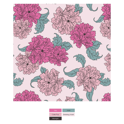 Kickee Pants Lola Swing Dress: Shrinking Violet Peonies