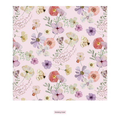 Kickee Pants Short Sleeve Skirted One Piece: Shrinking Violet Pressed Flowers