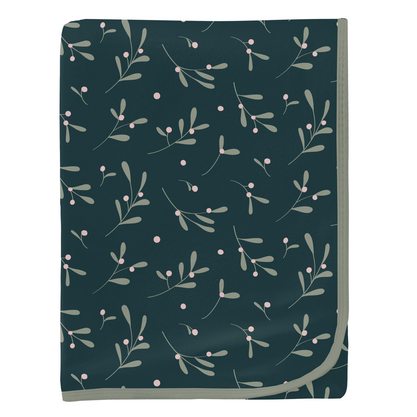 Kickee Pants Swaddling Blanket: Pine Mistletoe