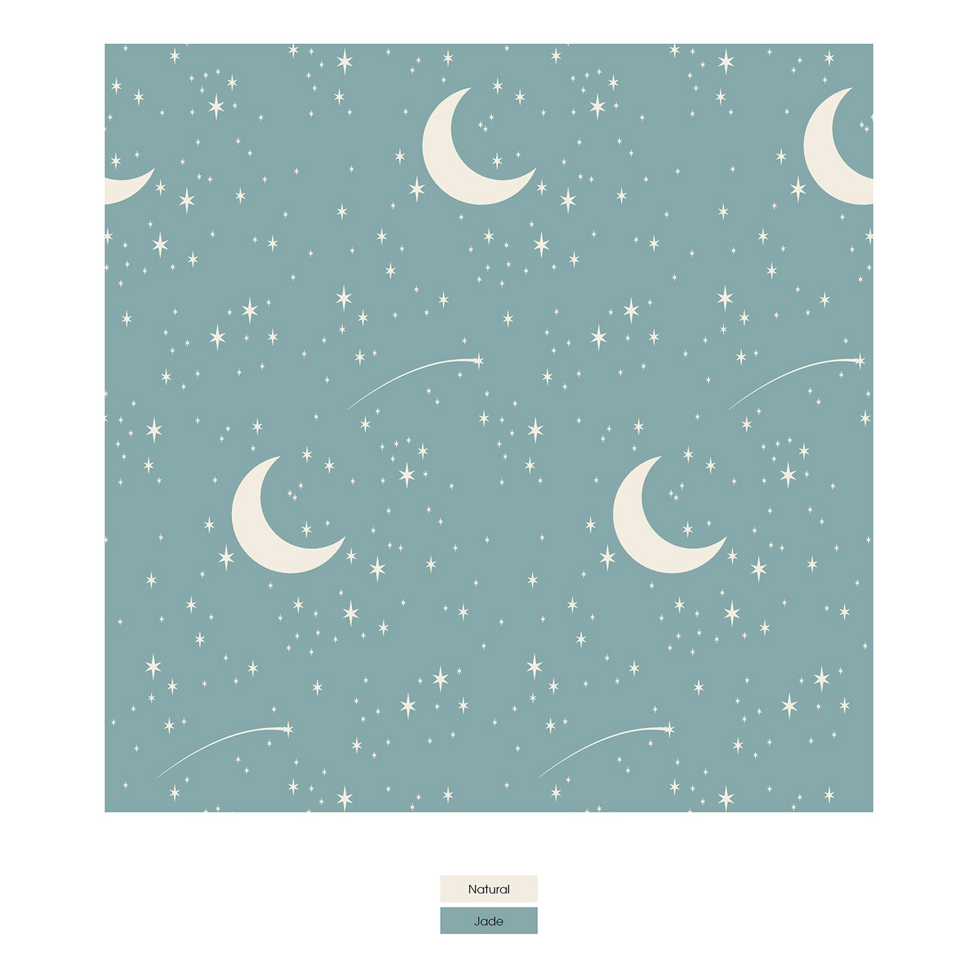Kickee Pants Swaddling Blanket: Jade Starry Sky & Moon