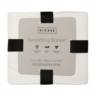 Kickee Pants Swaddling Blanket: Latte Butterflies