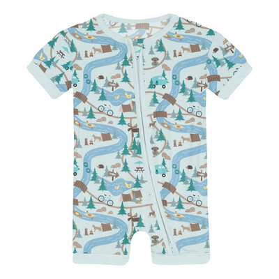 Kickee Pants Shorty Sleeper with Zipper: Fresh Air Campground Map