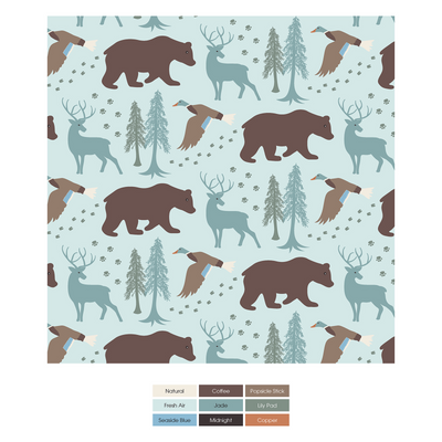 Kickee Pants Shorty Sleeper with Zipper: Fresh Air Forest Adventure