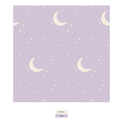 Kickee Pants Shorty Sleeper with Zipper: Thistle Starry Sky & Moon