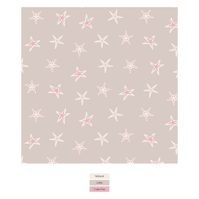 Kickee Pants Shorty Sleeper with Zipper: Latte Starfish