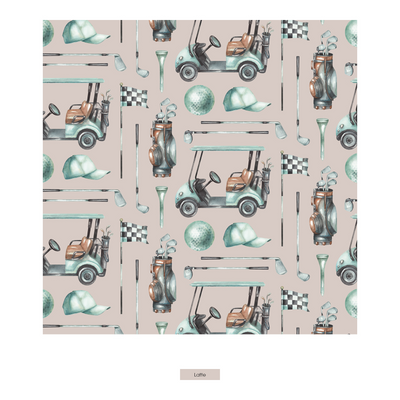 Kickee Pants Shorty Sleeper with Zipper: Latte Golf