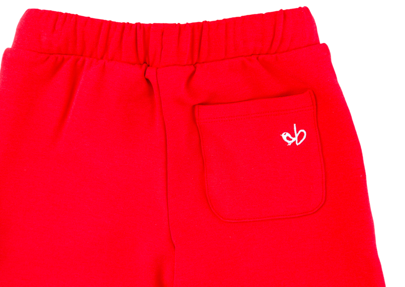 Birdie Bean Shorts: Solid Crimson