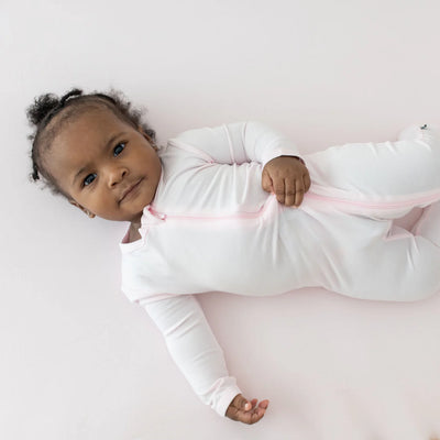 Kyte Baby Zippered Footie: Sakura