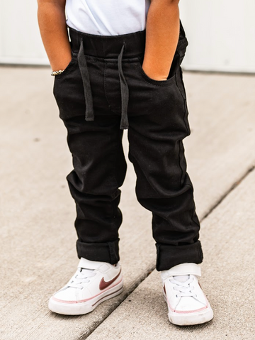 Little Bipsy Jeans: Black Denim