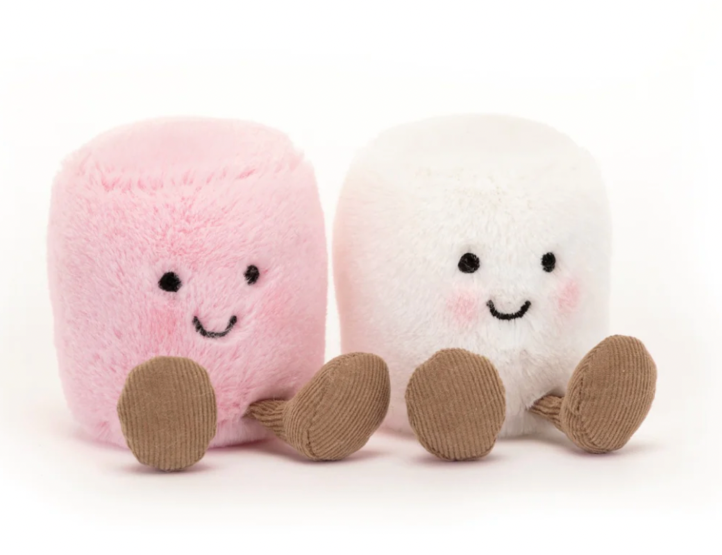 Jellycat: Amusable Pink and White Marshmallows (5"x4")