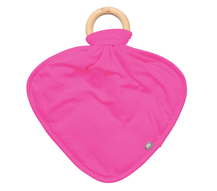 Kyte Baby Lovey with Removable Teething Ring: Raspberry
