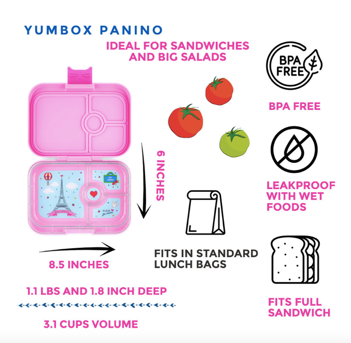 YumBox Panino: Fifi Pink (Paris Tray)