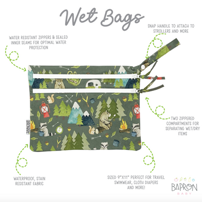 Bapron Waterproof Wet Bag: Camping Bears