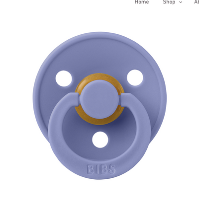 BIBS Pacifiers Classic Round 2 Pack: Bubblegum/Periwinkle