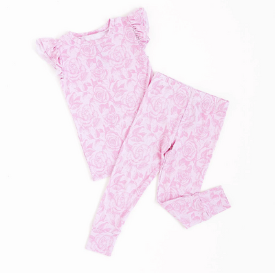 Bums & Roses Pajama Set: Whispering Roses