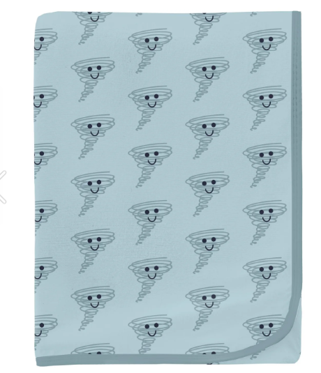 Kickee Pants Swaddling Blanket: Spring Sky Happy Tornado