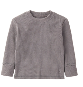 Little Bipsy LONG SLEEVE RIBBED TEE - Graphite