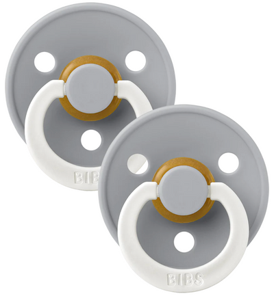 BIBS Pacifiers Classic Round 2 Pack: Cloud Glow-in-the-Dark