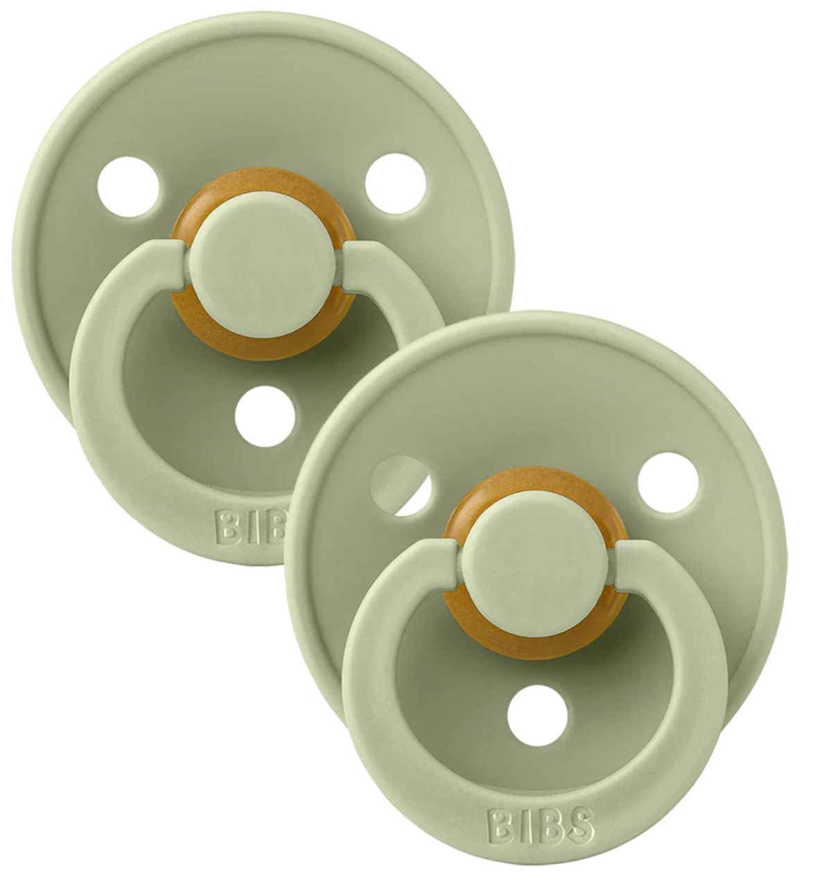 BIBS Pacifiers Classic Round 2 Pack: Sage
