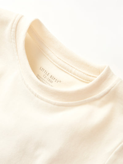 Little Bipsy Elevated Tee: Almond