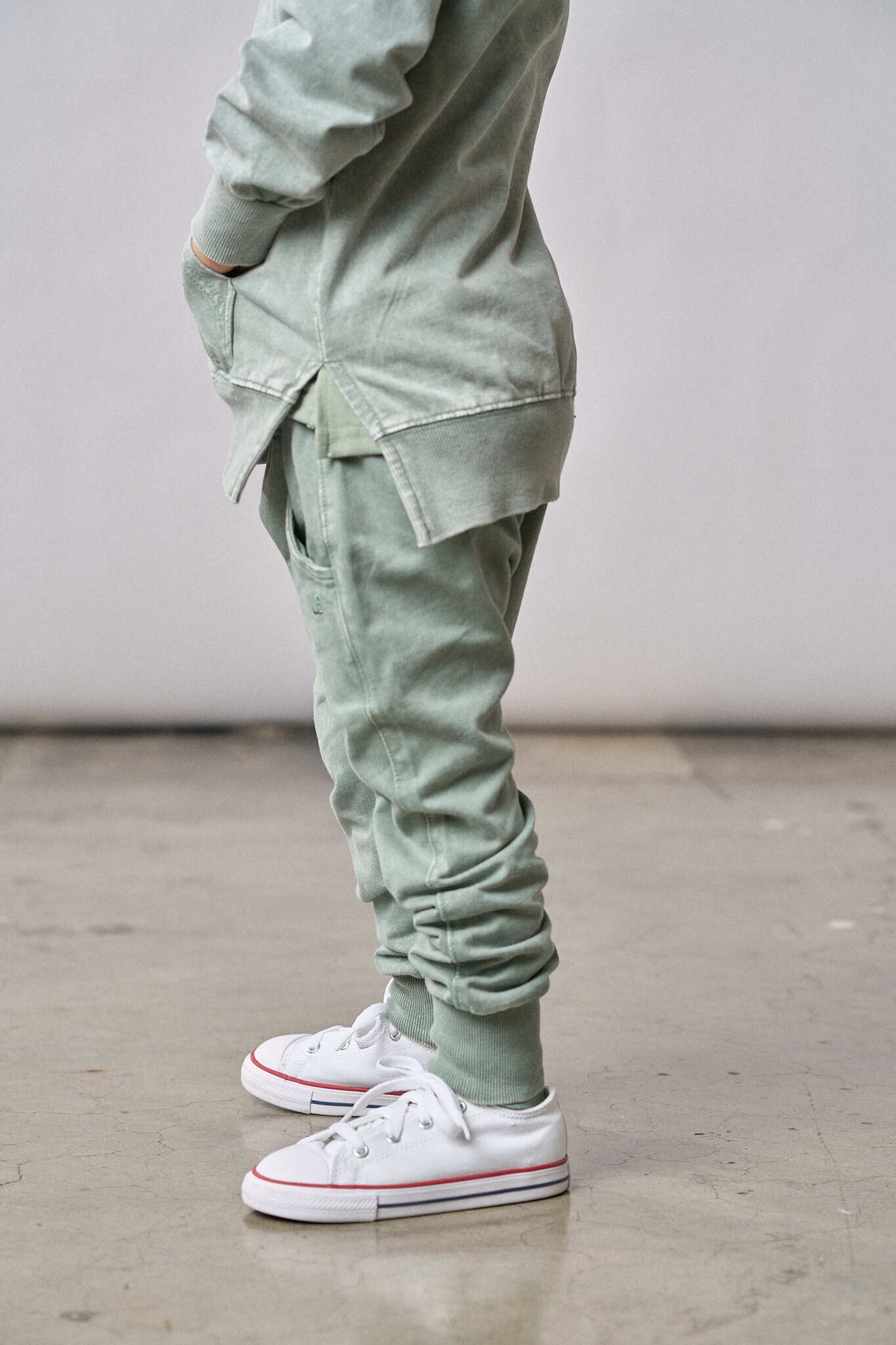 Little Bipsy Joggers: Basil Wash
