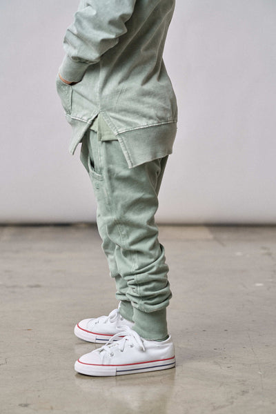Little Bipsy Joggers: Basil Wash