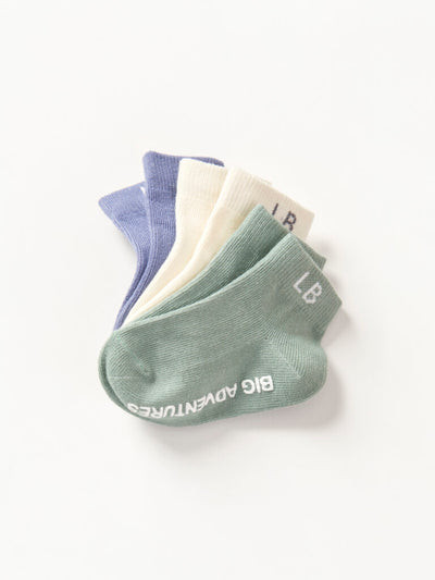 Little Bipsy Ankle Sock 3-Pack Evergreen Mix