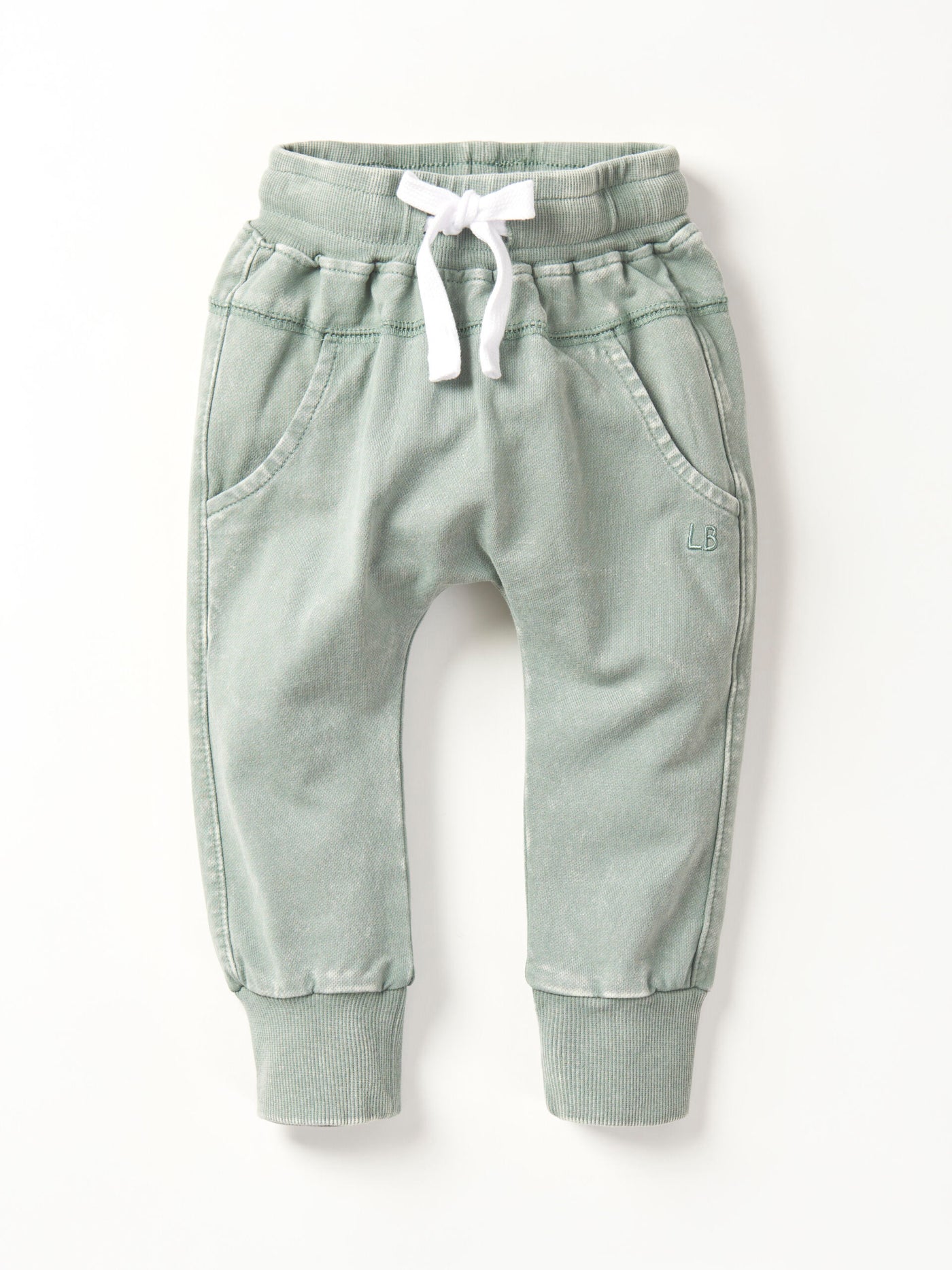 Little Bipsy Joggers: Basil Wash
