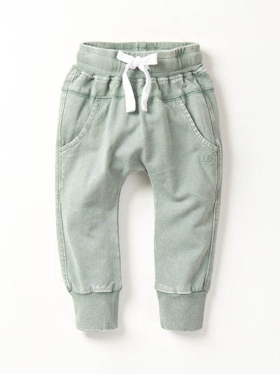 Little Bipsy Joggers: Basil Wash