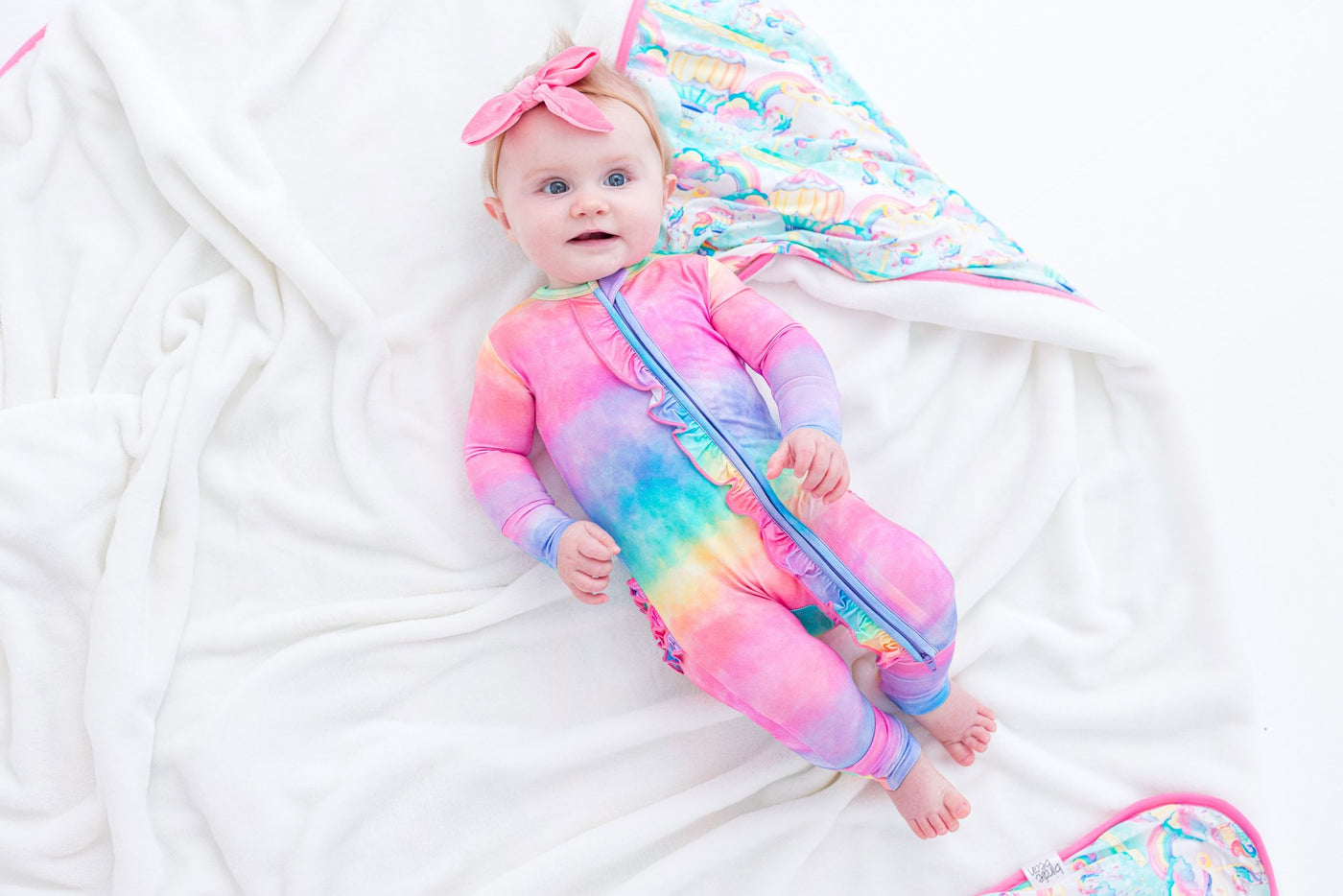 Birdie Bean Ruffle Convertible Romper: Jemma
