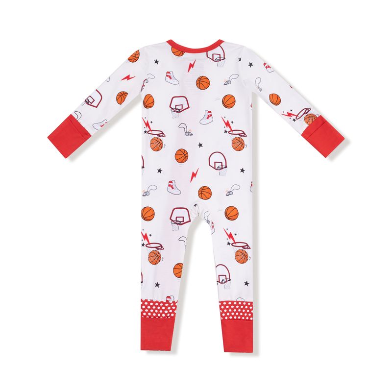 Angel Dear 2 Way Zipper Romper: Basketball Uni