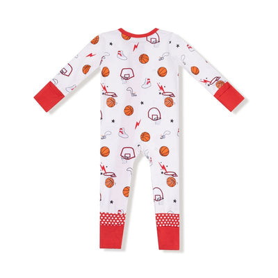 Angel Dear 2 Way Zipper Romper: Basketball Uni