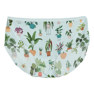 Kickee Pants Women's Cheeky Underwear: Fresh Air House Plants