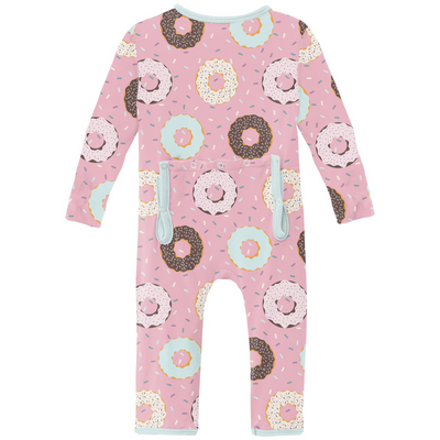 Kickee Pants Coverall with 2 Way Zipper: Cake Pop Donuts and Sprinkles
