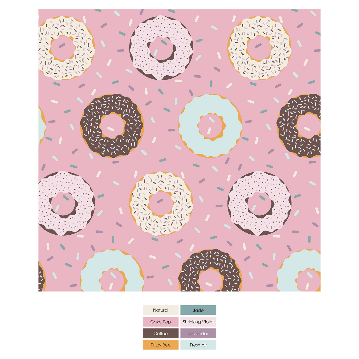 Kickee Pants Coverall with 2 Way Zipper: Cake Pop Donuts and Sprinkles