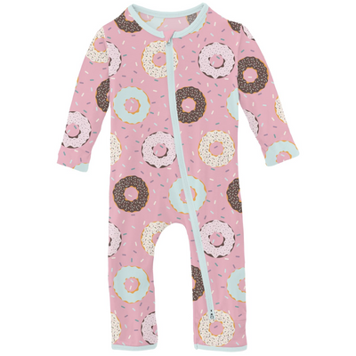 Kickee Pants Coverall with 2 Way Zipper: Cake Pop Donuts and Sprinkles