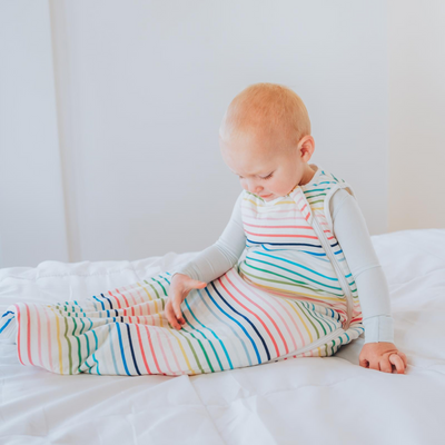 Kickee Pants Fluffle Sleep Bag: Happy Stripe