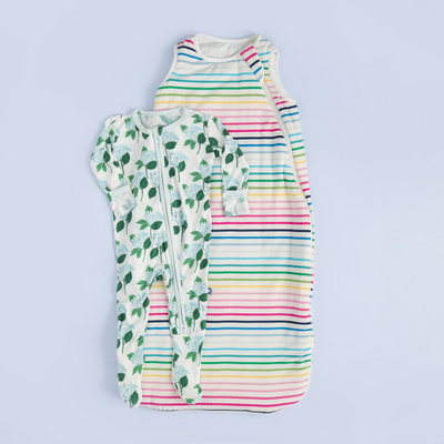 Kickee Pants Fluffle Sleep Bag: Happy Stripe