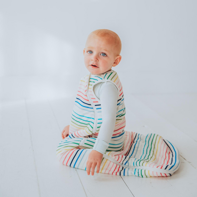 Kickee Pants Fluffle Sleep Bag: Happy Stripe