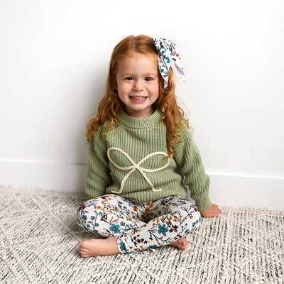Gigi and Max Bow Leggings: Maren Floral