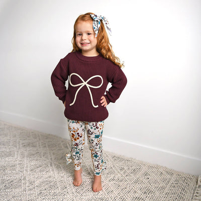 Gigi and Max Bow Leggings: Maren Floral
